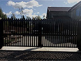Распашные ворота PRESTIGE с разряженным заполнением алюминиевым профилем 82 мм